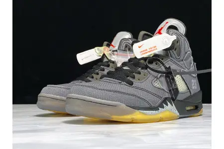 Off-White x Air Jordan 5 Black  FFDEB63