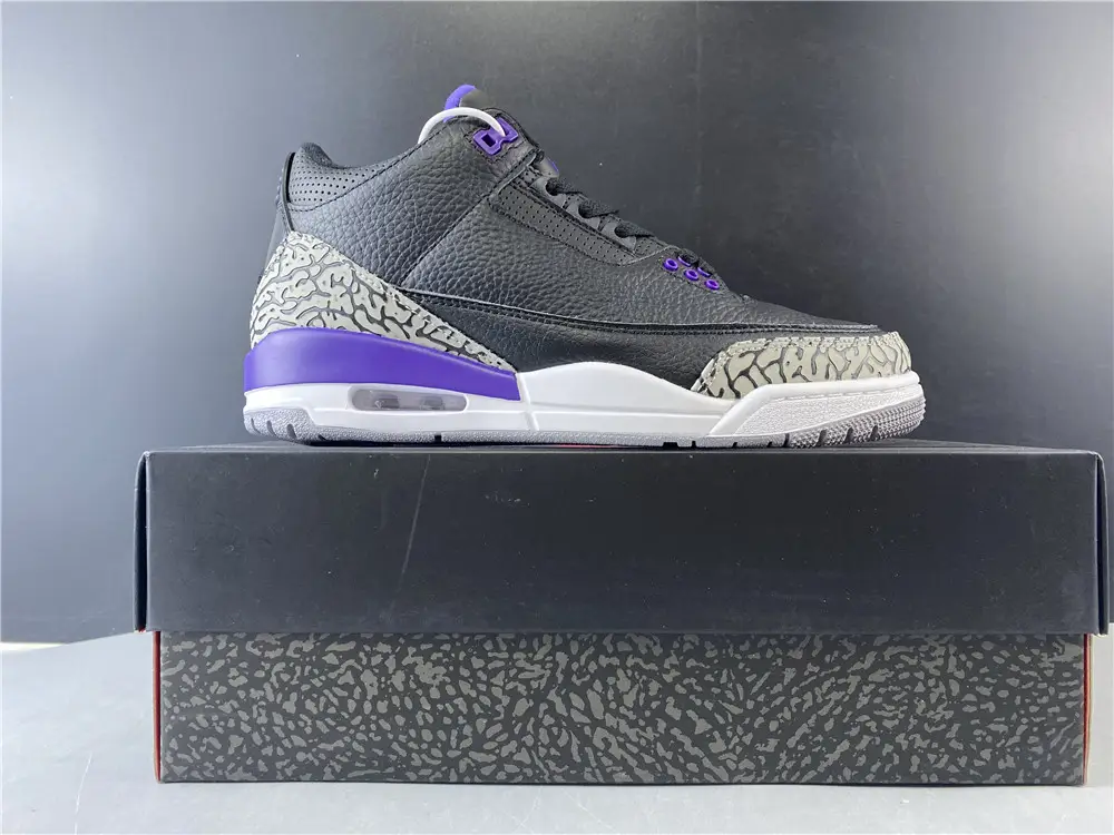 Air Jordan 3 Retro Black Court Purple  BBDAB74