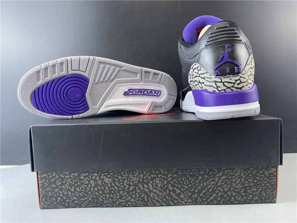 Air Jordan 3 Retro Black Court Purple 
