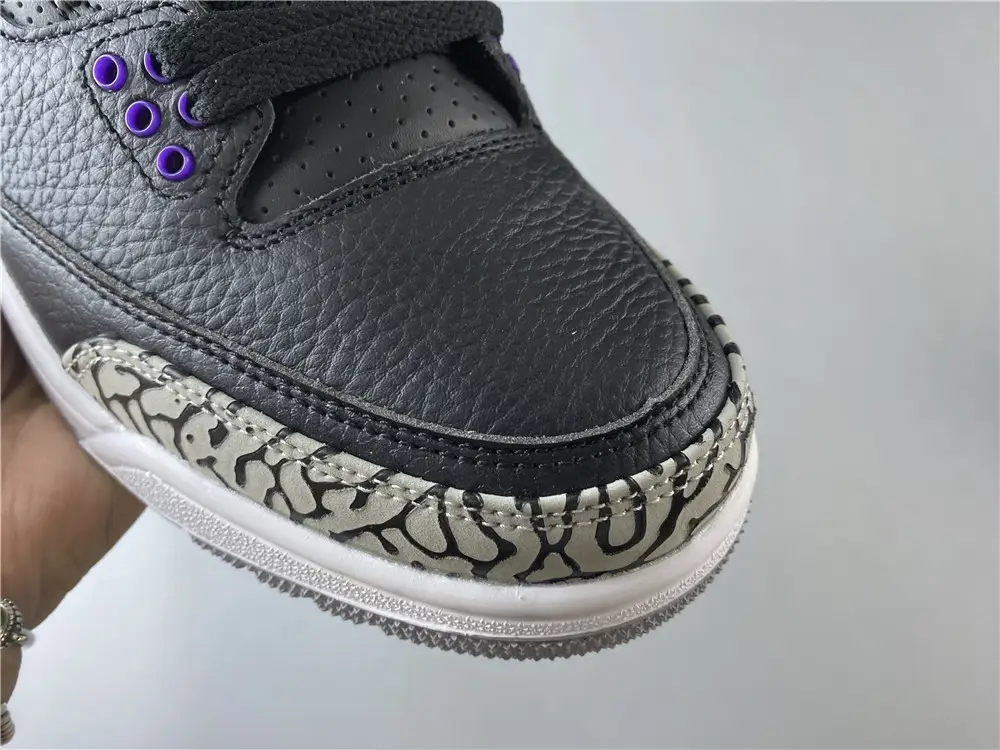 Air Jordan 3 Retro Black Court Purple 