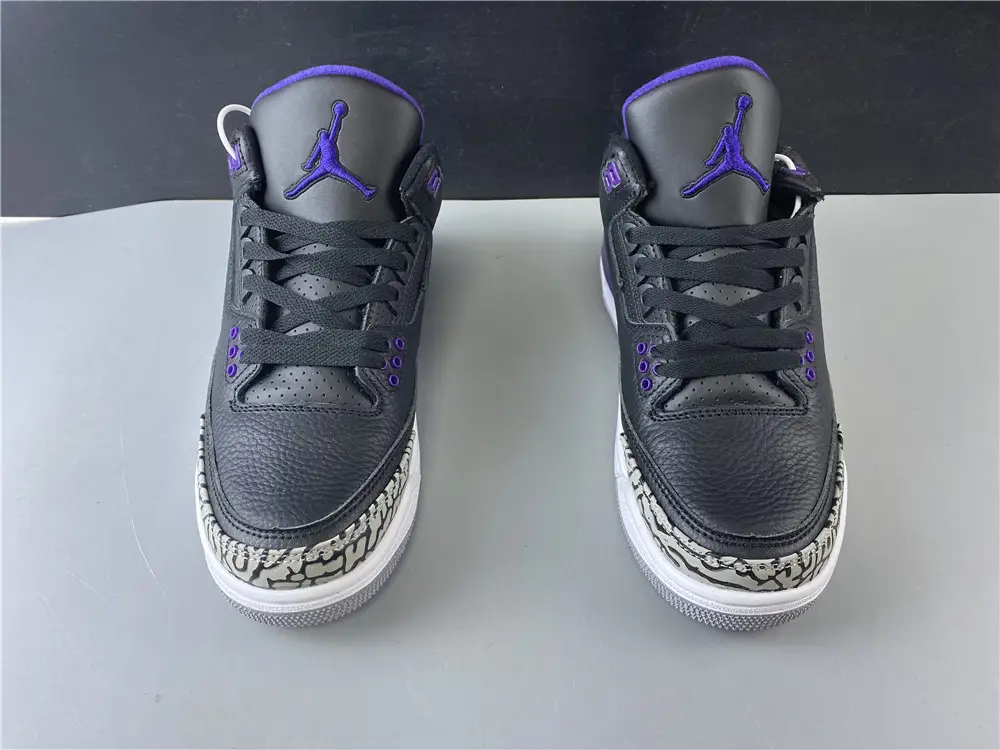 Air Jordan 3 Retro Black Court Purple 