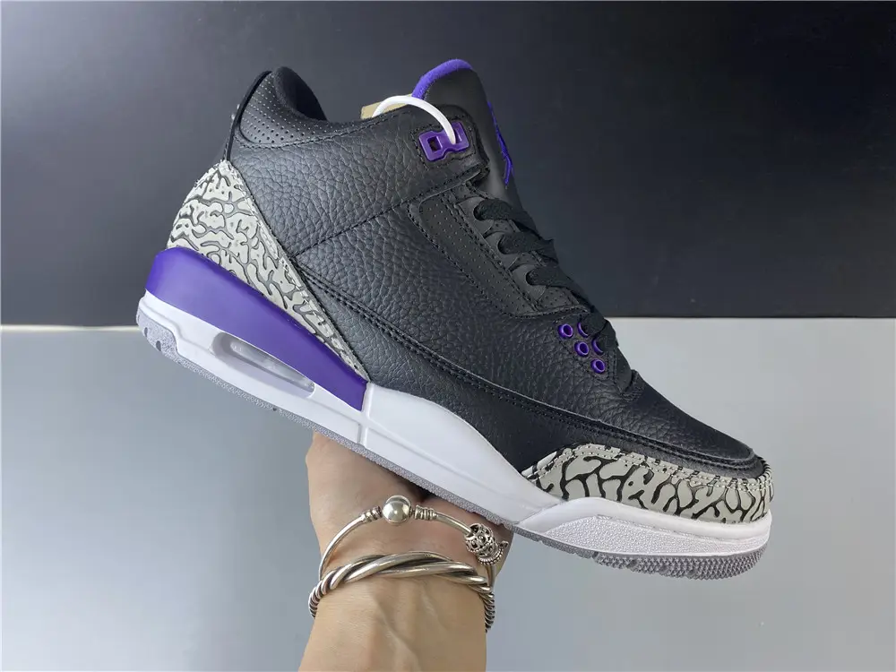 Air Jordan 3 Retro Black Court Purple 