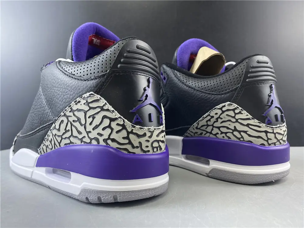 Air Jordan 3 Retro Black Court Purple 