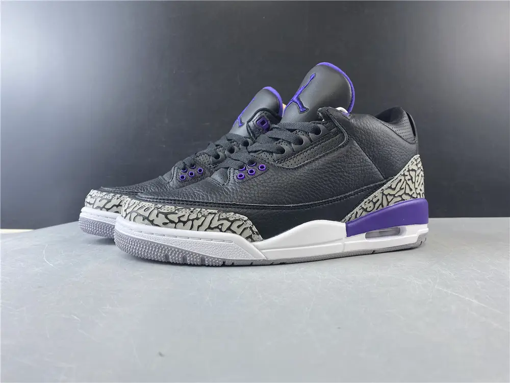 Air Jordan 3 Retro Black Court Purple  BBDAB74
