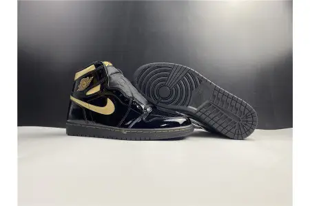 AIR JORDAN 1 RETRO HIGH BLACK METALLIC GOLD (2020) 