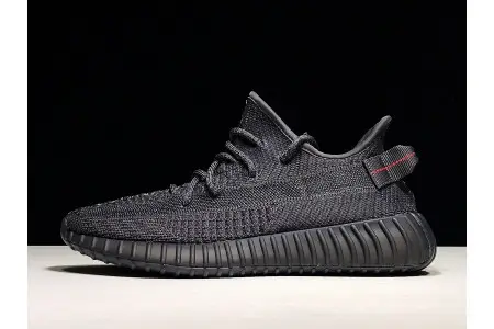 ADIDAS MENS YEEZY BOOST 350 V2 BLACK 