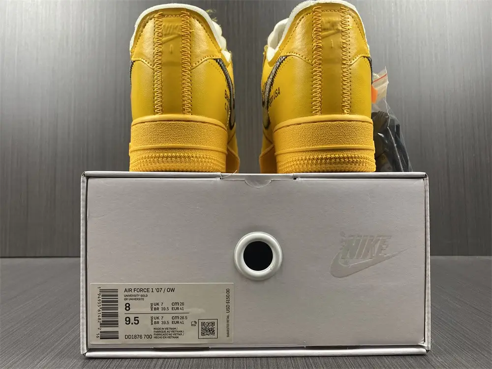 Nike Air Force 1 Low OFF-WHITE University Gold Metallic 