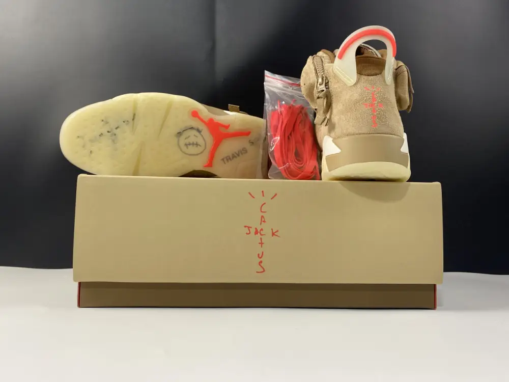 AIR JORDAN 6 RETRO TRAVIS SCOTT BRITISH KHAKI 