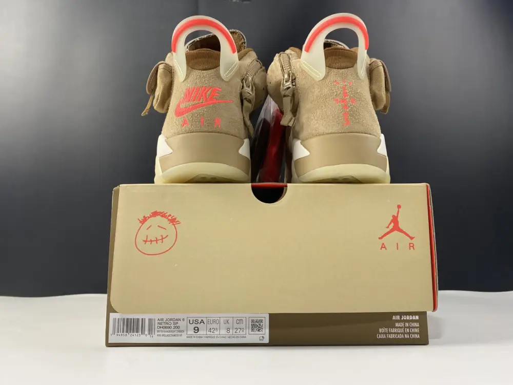 AIR JORDAN 6 RETRO TRAVIS SCOTT BRITISH KHAKI 