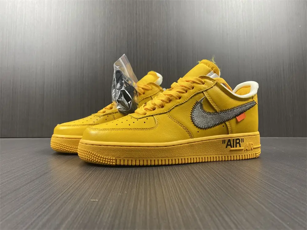 Nike Air Force 1 Low OFF-WHITE University Gold Metallic  EFEEC42